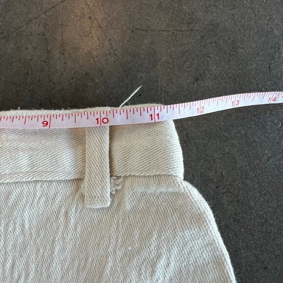 Vintage Y2K Boho Lace Denim White Casual High Waisted Short White 7/8 - Picture 5 of 7